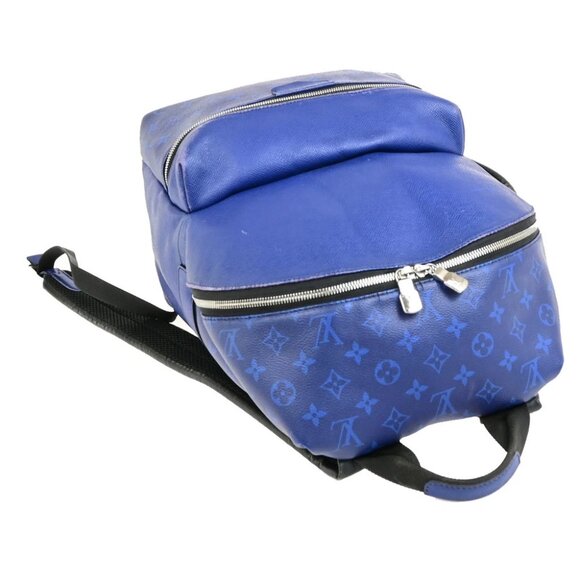 LOUIS VUITTON Discovery Backpack Bag Taigarama Leather Blue SHW M30229 99YG960 - Picture 12 of 16